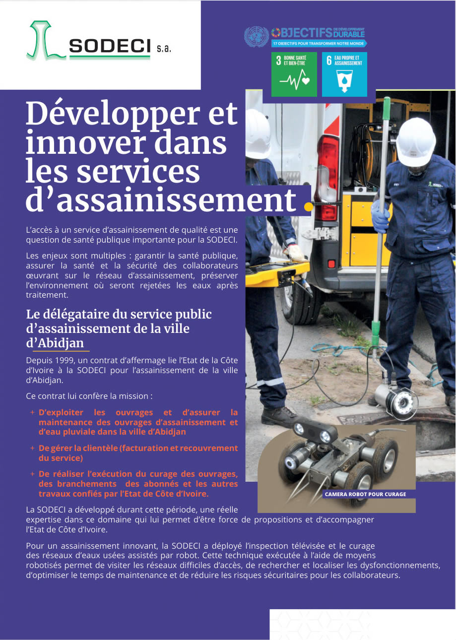 Développer et innover dans les services d'assainissement