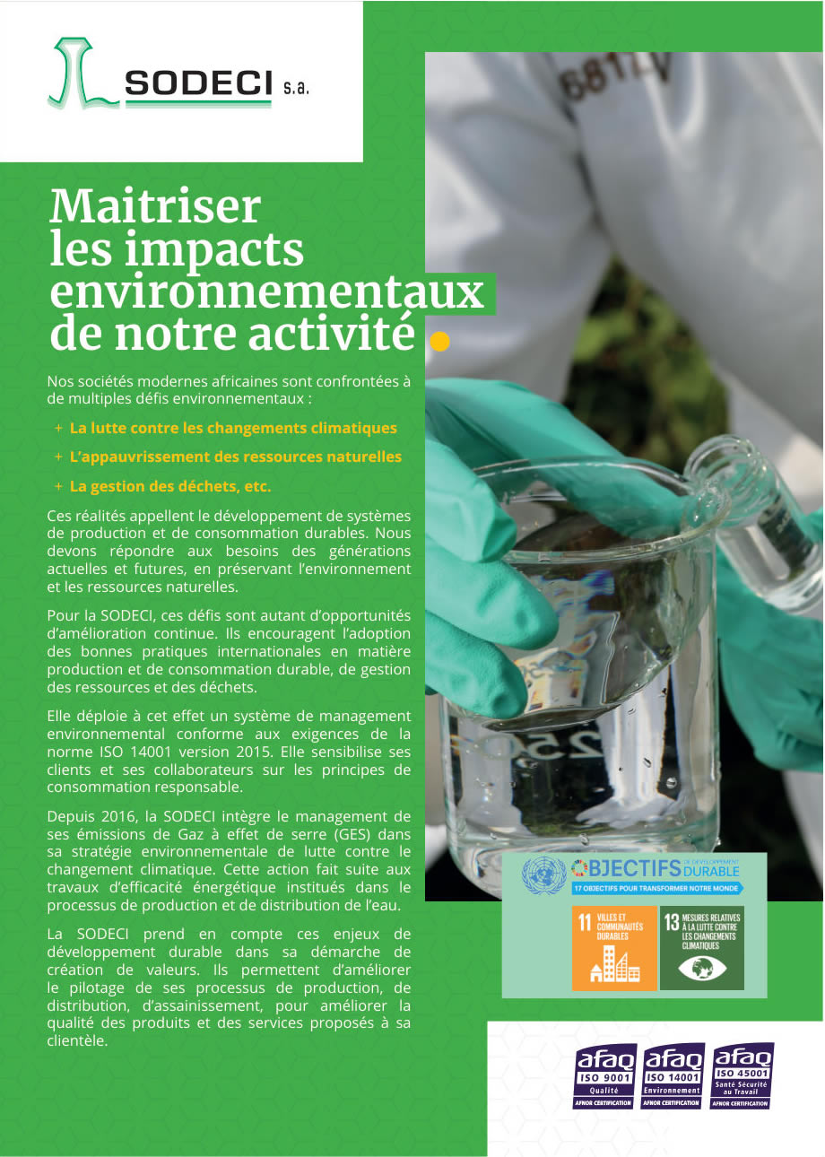 Maitriser les impacts environnementaux de notre activité