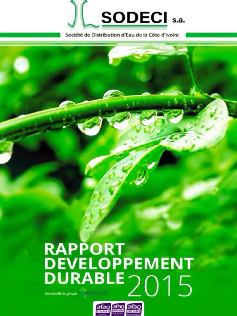 Rapport developpement durable 2015